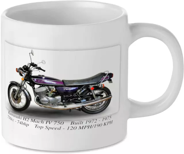 Kawasaki H2 Mach IV 750 Motorcycle Motorbike Tea Coffee Mug Biker Gift Printed