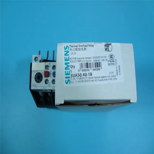 1PC NEW Siemens Thermal overload relay 3UA5040-1B 3UA5 040-1B 1.25-2A