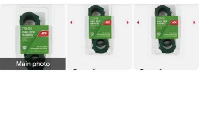 3Packs Ace 7229438 Vinyl Hose Washers, Pack of 10 Each 30 Washers Total