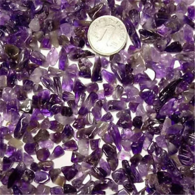 100g 5-10MM Natural Mini Amethyst Point Quartz Crystal Stone Rock Chips Healing 3