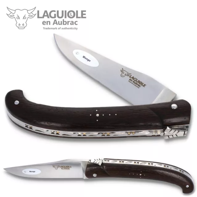 Laguiole en Aubrac Jagd Taschenmesser 14 cm - Griff Wenge - Laguiole Jagdmesser