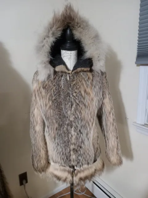 RARE DAVID GREEN Full Skin Badger Fur Eskimo Parka Jacket Coat.custom ...