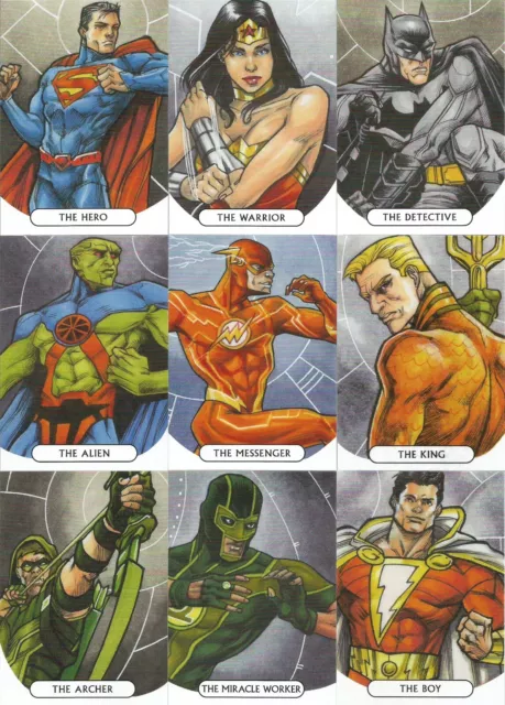 DC Comics Justice League 2016 ~ TAROT,RETRO,COMIC & MODEL SHEET Insert Sets