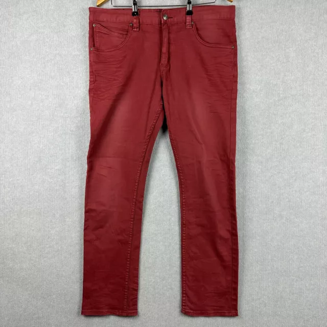 Rip Curl Slim Denim 'Bomb' Jeans Mens W36xL32 (38xL32) Maroon