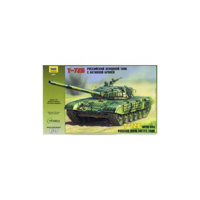 MAQUETTE CHAR RUSSIAN Main Battle Tank T-72b Avec Era|zvezda|3551|1:35 ...