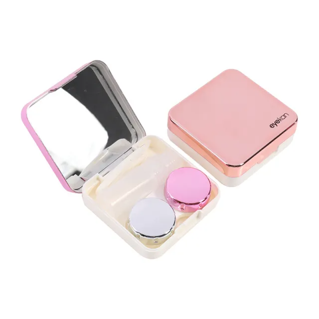 1 pieza Moda Caja de Lentes de Contacto Portátil Mini Plástico Almacenamiento de Viaje ReflecAGH7