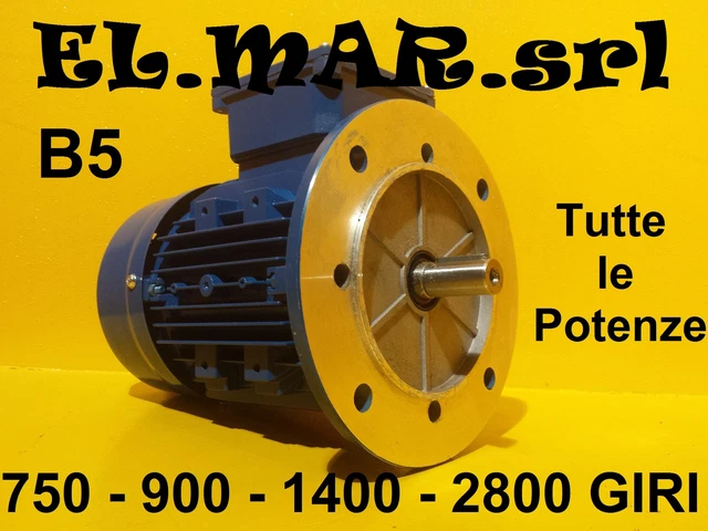 Motore Elettrico Monofase 2 HP 1.5 KW 2800 Giri/min – Flangia, 2 Poli, 220V, Mec90 B – Prodotto In Italia BA.M.E
