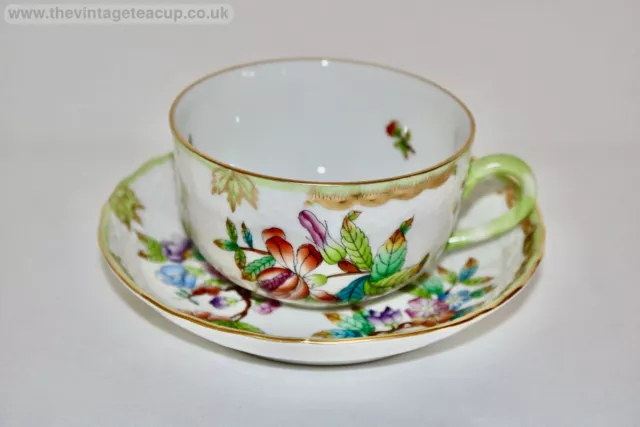 Superb Set Herend Queen Victoria VBO CANTON Tea Coffee Cup and Saucer