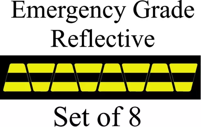 Lime w/ Black Stripe HELMET TETS TETRAHEDRONS HELMET STICKER  EMT REFLECTIVE