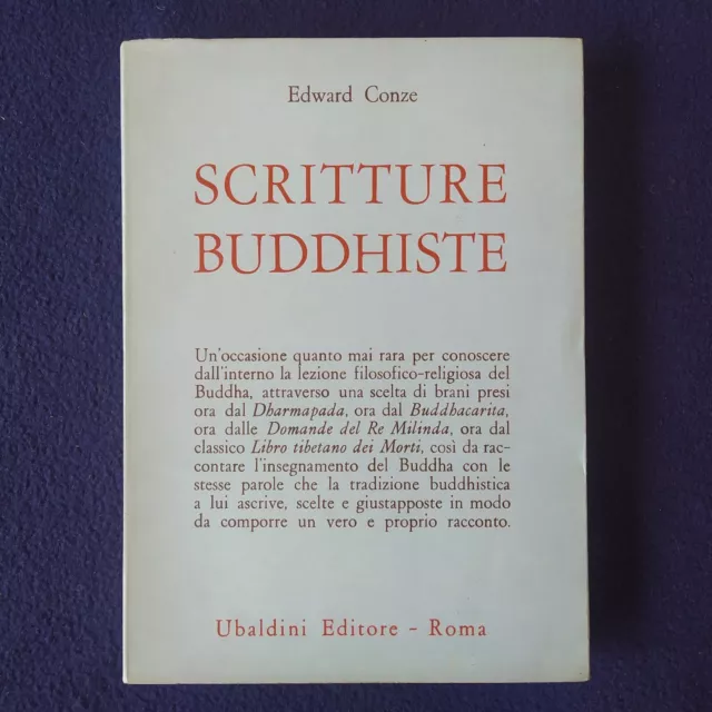 Edward Conze - Scritture Buddhiste - Ubaldini Editore Astrolabio 1973