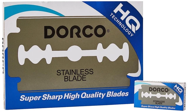 Hojas de afeitar Dorco ST300 platino extra de doble filo - 100 quilates solo EE. UU.