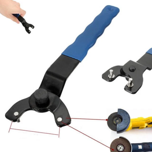 1 X Adjustable Pin Spanner Wrench For Angle Grinder Hubs Arbor Heavy Duty 8-50mm
