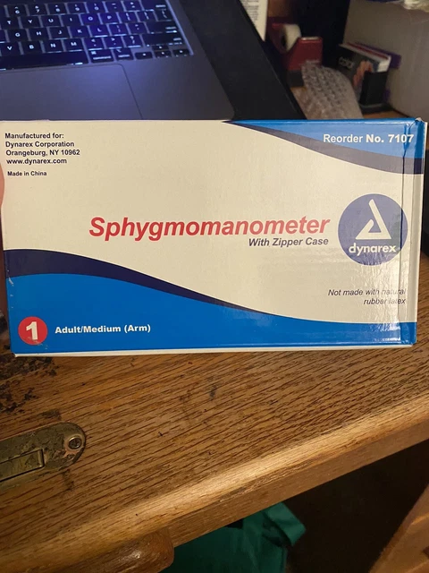 Esfigmomanómetro Dynarex 7107 Adulto Brazo Medio con Cremallera Estuche Nuevo en Caja Abierta