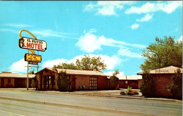 ROUTE 66, El Patio Motel, HOLBROOK, Arizona Chrome Advertising Postcard