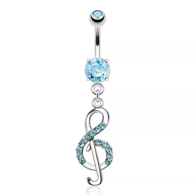 Belly Bars Navel Crystal Drop Button Ring Body Piercing Jewellery Rhinestone 01
