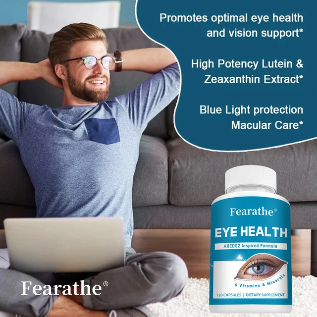 LUTEIN, ZEAXANTHIN & Bilberry Extract Eye Vitamins For Eye Strain