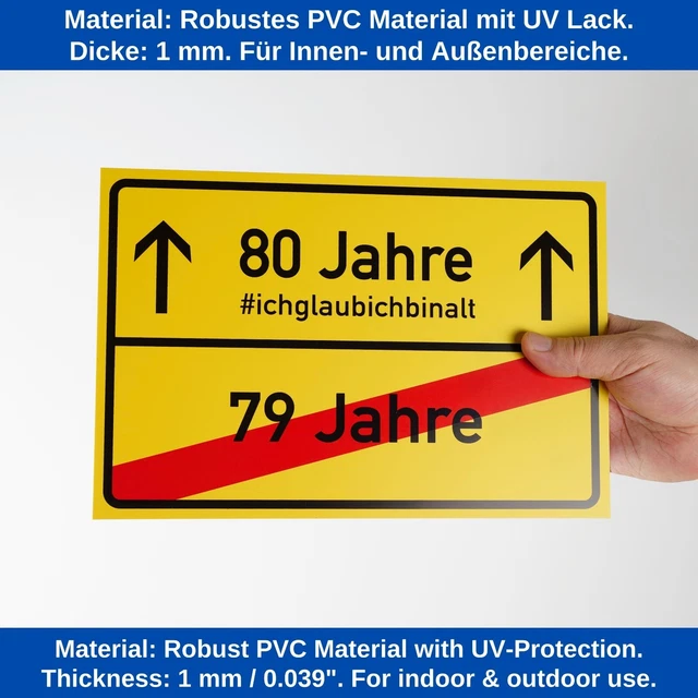 ORTSSCHILD ZUM 70.GEBURTSTAG Happy Birthday Schild Geburtstag Deko