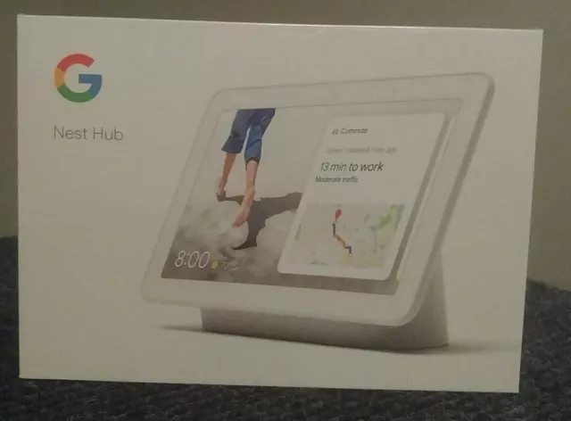 Google Nest Hub with Built-In Google Assistant, Chalk (GA00516-US)