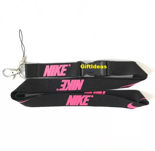 Nike Lanyard Detachable Keychain iPod Camera Strap Badge ID BPink