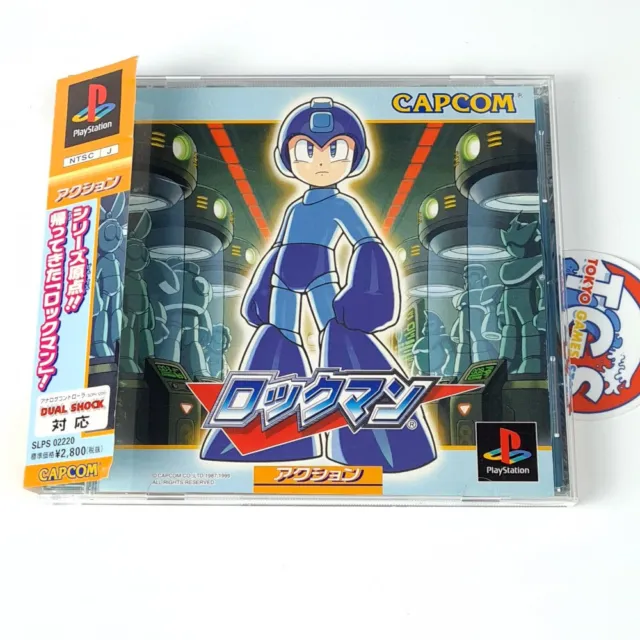 Rockman + Spin.card PS1 Japan Game PLAYSTATION Megaman Mega Man Capcom 1999