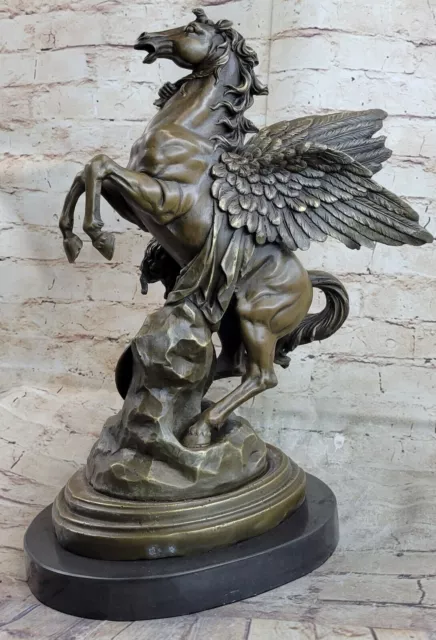 PERSEUS & PEGASUS Greek Mythology Hero Statue Sculpture Bronze Figurine Artwork 3