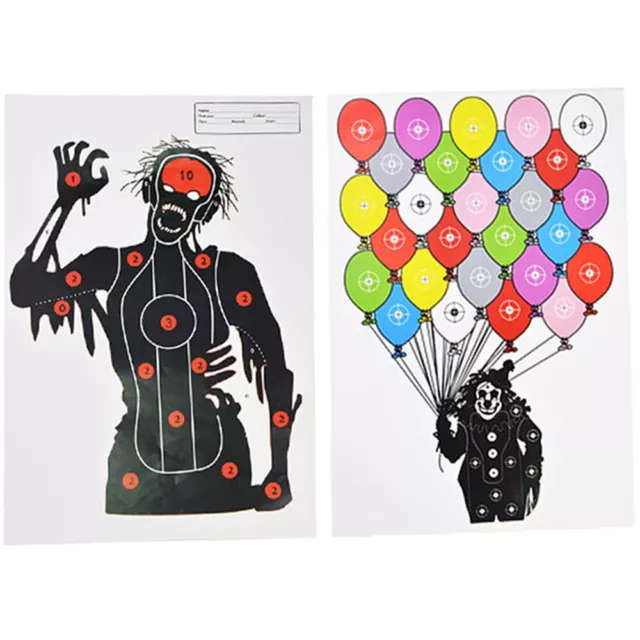 10pcs 12x17" Archery Targets Paper Shooting Gun Pistol Darts Game Bow Practice