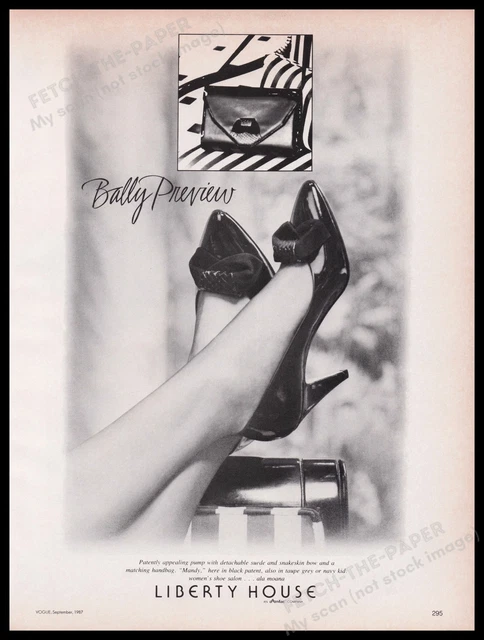 Liberty House Pump Shoes 1980s Print Advertisement Ad 1987 Bally Preview
