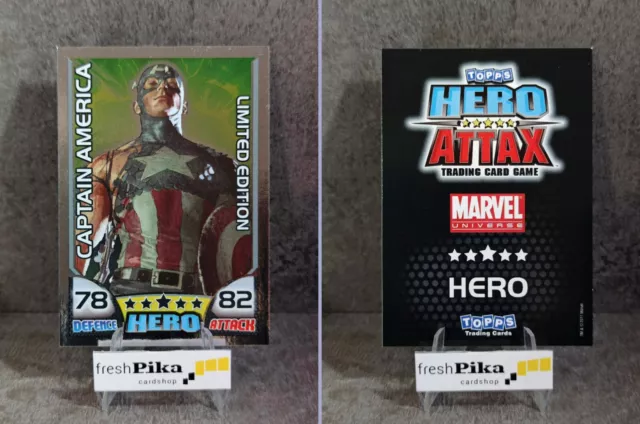 TOPPS Hero Attax  - Marvel Hero - LE4 - Captain America Limited Edition - Foil