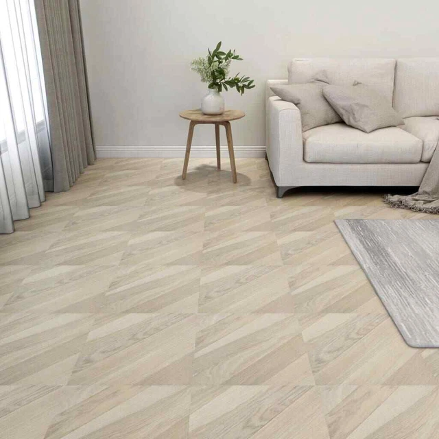 Listoni Pavimenti Autoadesivi 55 pz in PVC 5,11 m? Beige Rigati