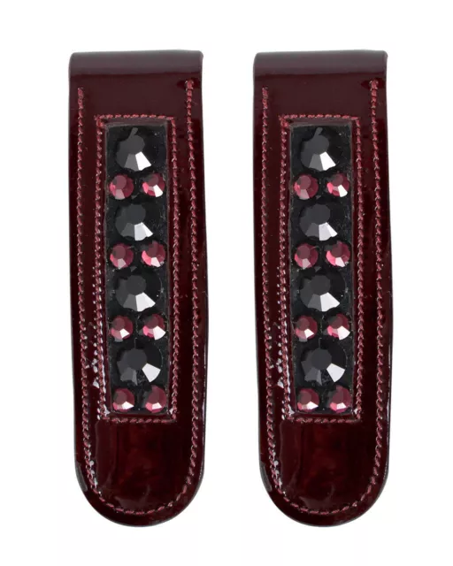 QHP Stiefel-Clip Chianti Lackleder-Clip mit Strass zum Aufpeppen Ihrer Stiefel