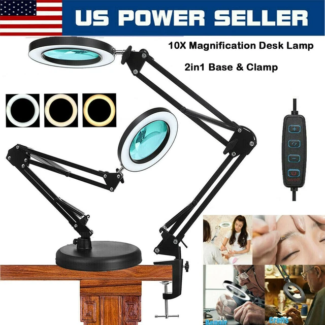 MAGNIFYING GLASS WITH Light 3 In 1 Magnifying Desk Lamp 5X 10X magnifying-glass-with-light-3-in-1-magnifying-desk-lamp-5x-10x