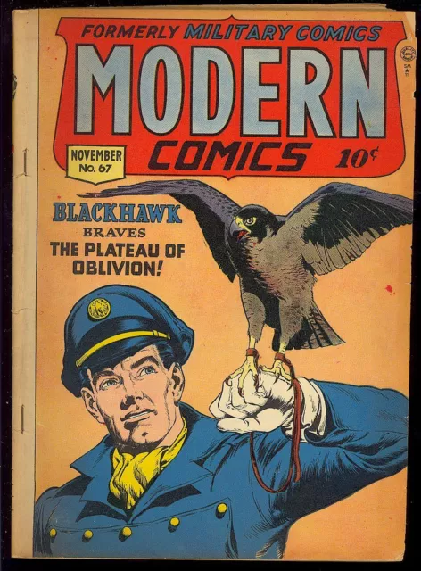 Modern Comics #67 Blackhawk Unrestored Golden Age Vintage Quality Comic 1947 VG-