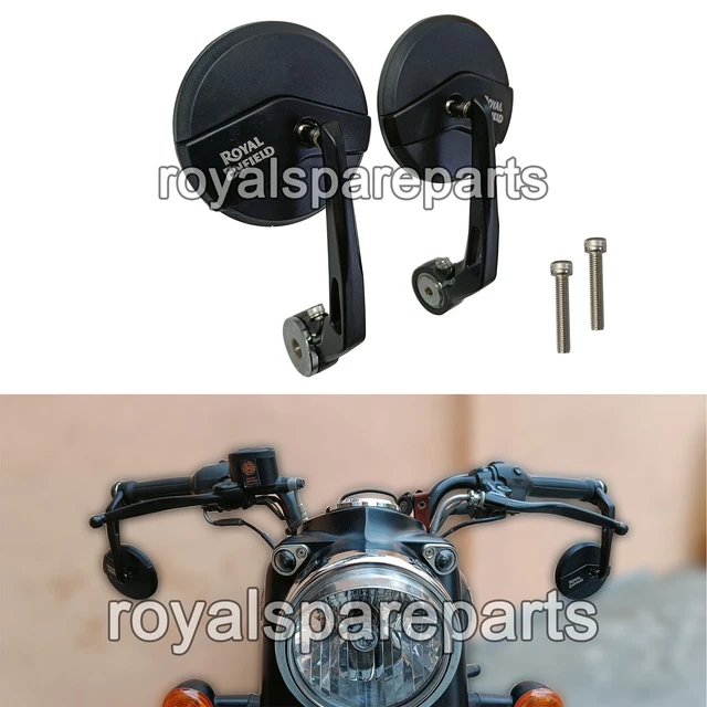 ROYAL ENFIELD METEOR & Classic Reborn 350 Bar End Rear View Mirror Pair