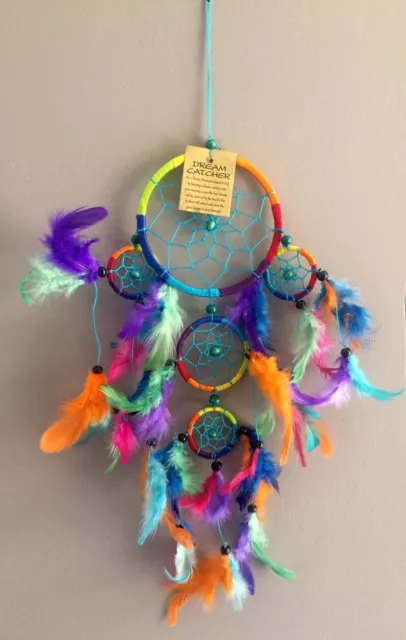 Capteur de rêves amérindien attrape rêves dreamcatcher 7 chakras perles en bois