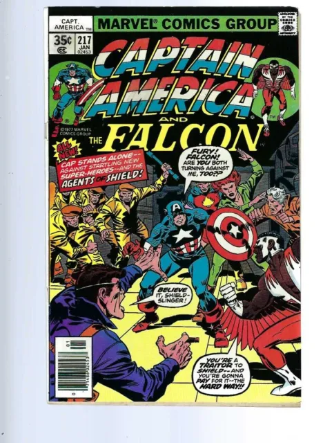 Captain America 217  - 1St Quasar   - 1968 Series  -  Bronze  Age  Marvel Comics