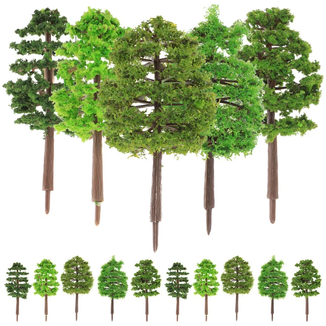 30 Pcs Micro Landscape Simulation Tree Plastic Train Scenery Trees