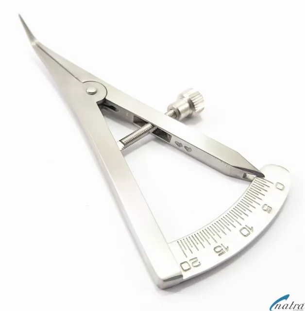 Castroviejo Measuring Circuit Calipers 9 CM Curved Dental Technology Kfo Dentist