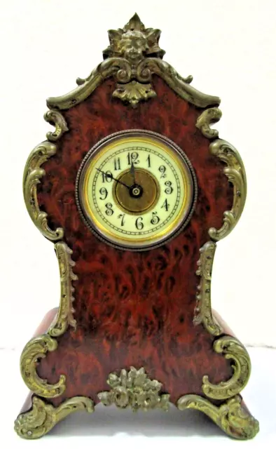 Baroque / Rococo Style Antique Miniature Winding Grandfather Clock