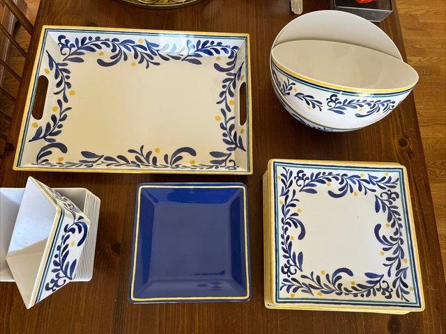 Juego de vajilla de melamina colección Martha Stewart servicio mediterráneo para 12