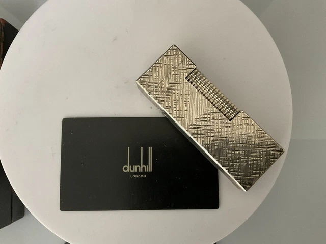 Dunhill Briquet vintage des années 1970 - Design florentin argenté