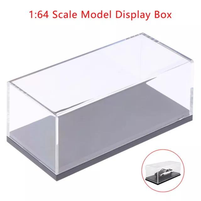 1:64 Car Model Display Box Transparent Protective Case Acrylic Dust Hard Cove SC