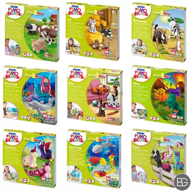 Fimo Kids Form & Play Kits Polymer Modelling Oven Bake Clay Sets - Choose Yours