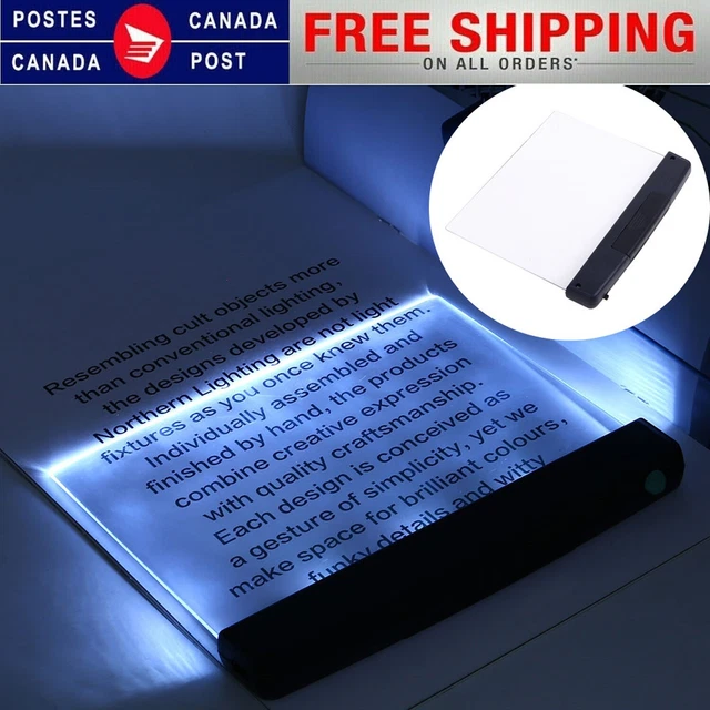 Portable LED Book Light Creative Reading Night Flat Plate Panel Lamps Bedroom