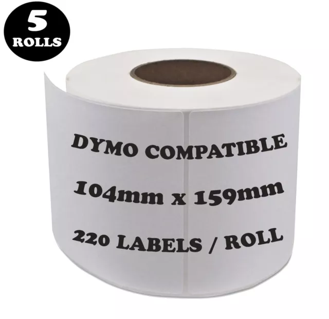 5 Rolls SD0904980 Compatible Dymo Label 0904980 Shipping Address Labels Express