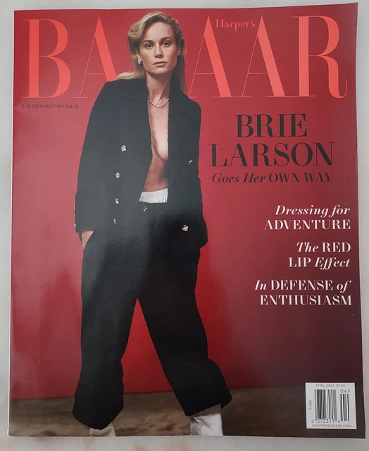 HARPER'S BAZAAR MAGAZINE April 2023 Reinvention Issue BRIE LARSON Goes