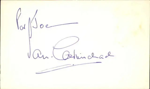 Ian Carmichael D.2010 Actor Signed 3" x 5" Index Card
