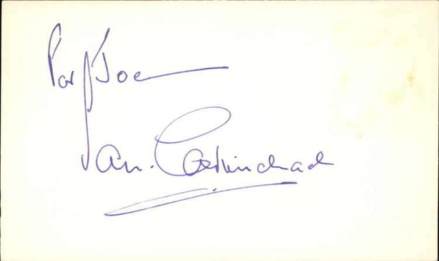 Ian Carmichael D.2010 Actor Signed 3" x 5" Index Card