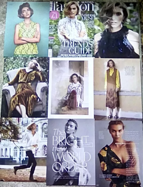 Supermodel Arizona Muse Clippings Pack 57 Full Pages HFM Elle + ( 2012 - 2022 )