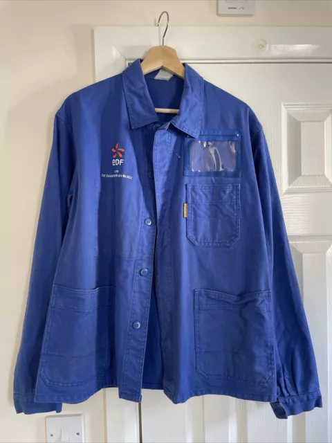 french workers blue chore jacket