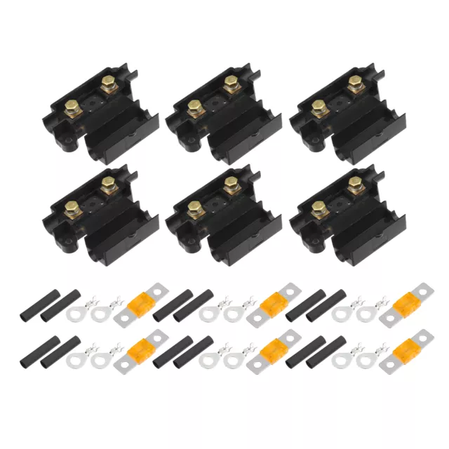 40 Amp ANS Fusibile Supporto Kit, Tubo Terminali, Plastica, Nero, 6 Set